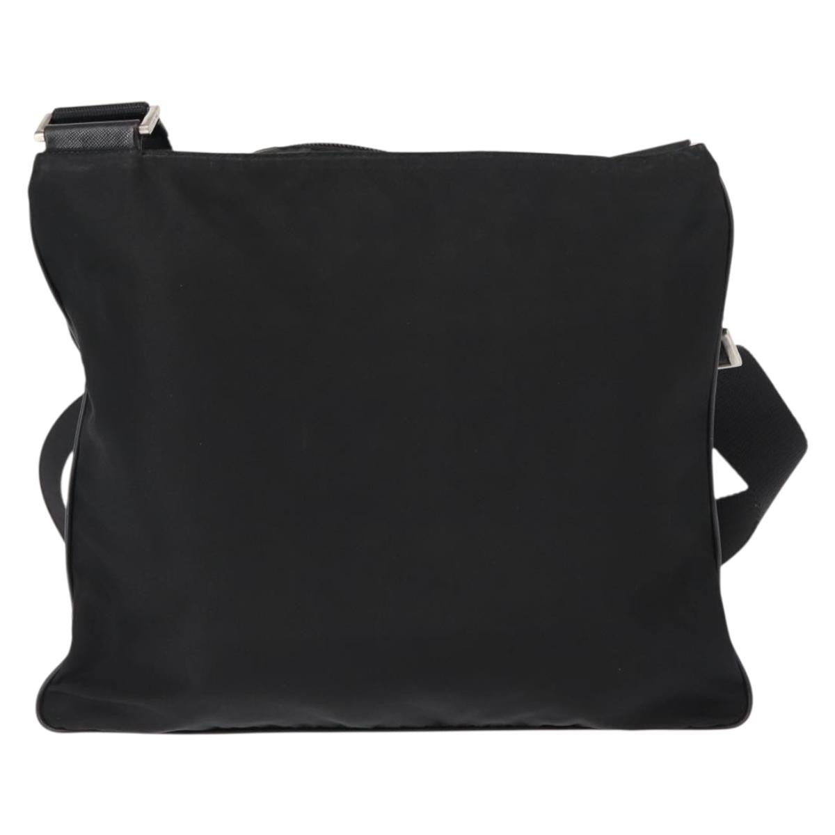 Prada Flat Messenger Bag Tessuto Black Nylon Shoulder Bag Bag (Pre-Loved)