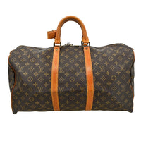 Louis Vuitton Keepall Bag Monogram Canvas Brown Canvas Travel Bag Bag (Authentic Pre-Loved)
