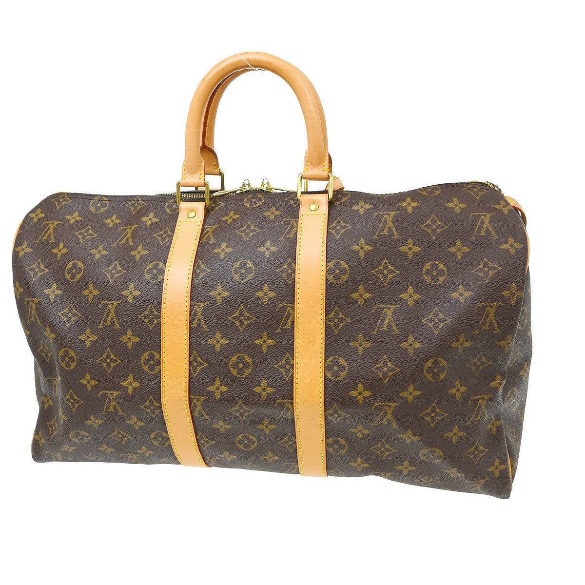 Louis Vuitton Keepall Bag Monogram Canvas Brown Canvas Travel Bag Bag (Authentic Pre-Loved)