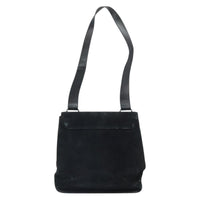 Salvatore Ferragamo Vala Shoulder Bag Suede Black Suede Shoulder Bag Bag (Authentic Pre-Loved)