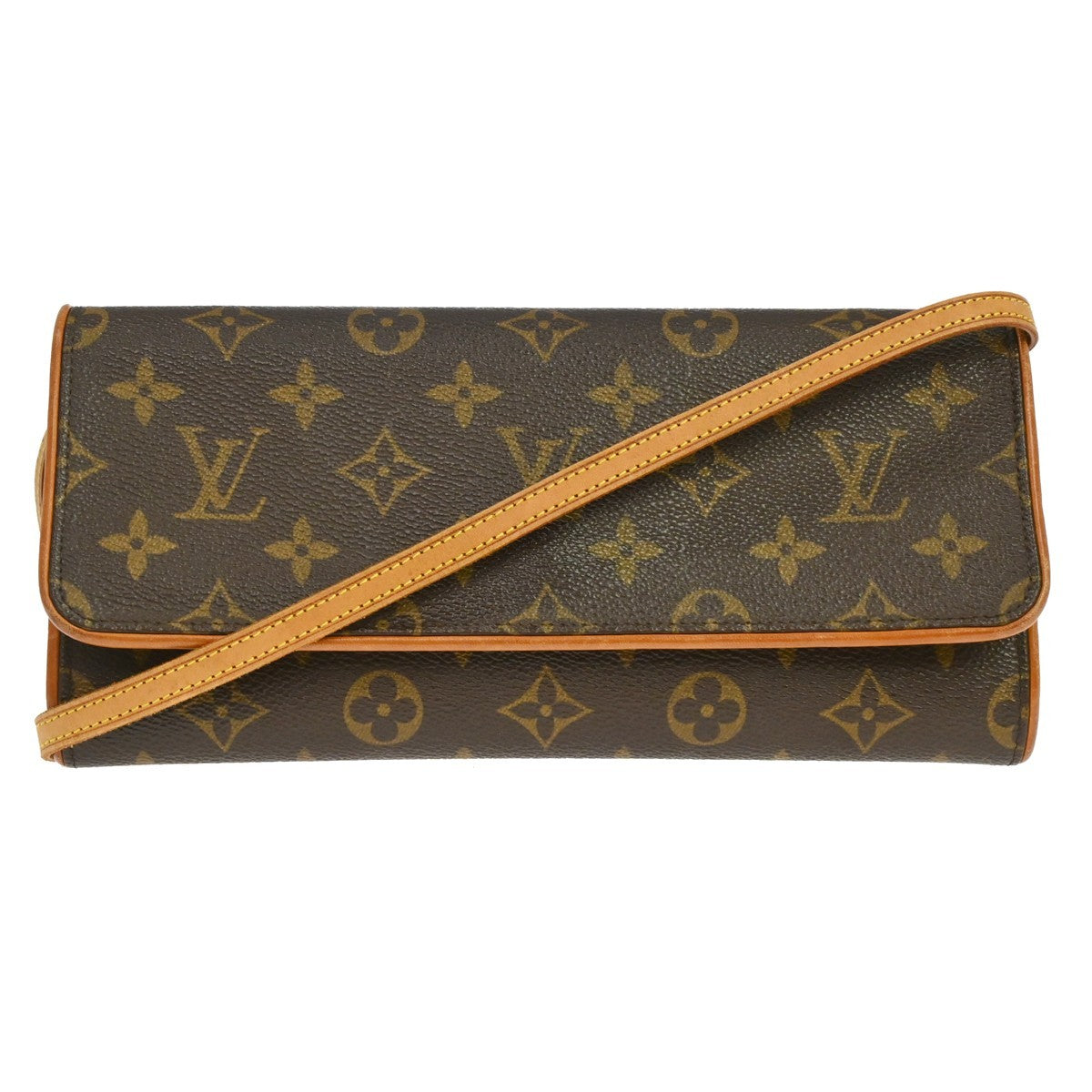 Louis Vuitton Louis Vuitton Twin Handbag Monogram Canvas Brown Canvas Clutche & Pouche Bag (Authentic Pre-Loved)