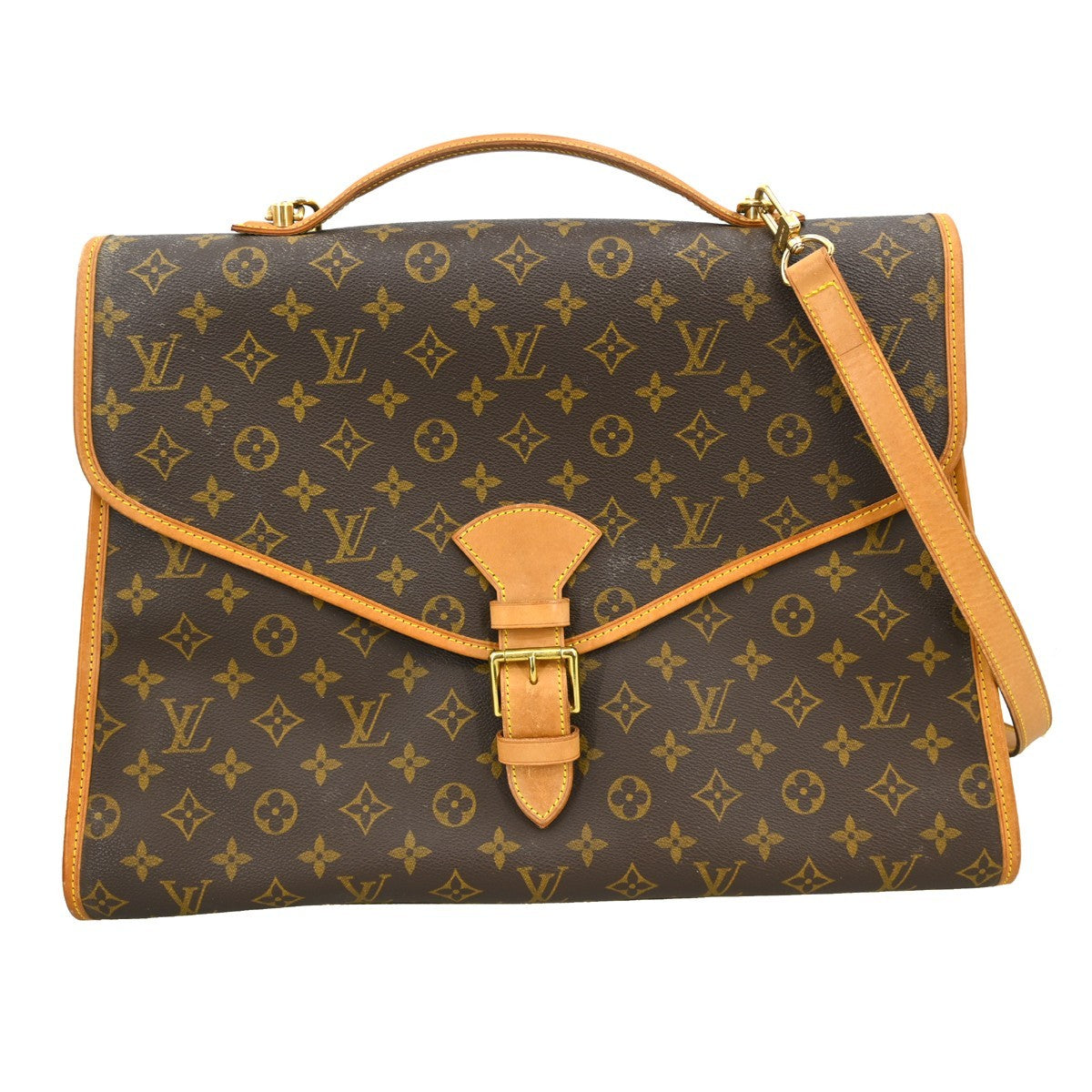 Louis Vuitton Louis Vuitton Beverly Briefcase Monogram Canvas Brown Canvas Briefcase Bag (Authentic Pre-Loved)