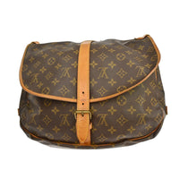 Louis Vuitton Louis Vuitton Saumur Handbag Monogram Canvas Brown Canvas Shoulder Bag Bag (Pre-Loved)
