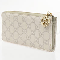 Gucci Interlocking G Zip Around Wallet (Outlet) Leather Beige Leather Wallets Accessory (Pre-Loved)