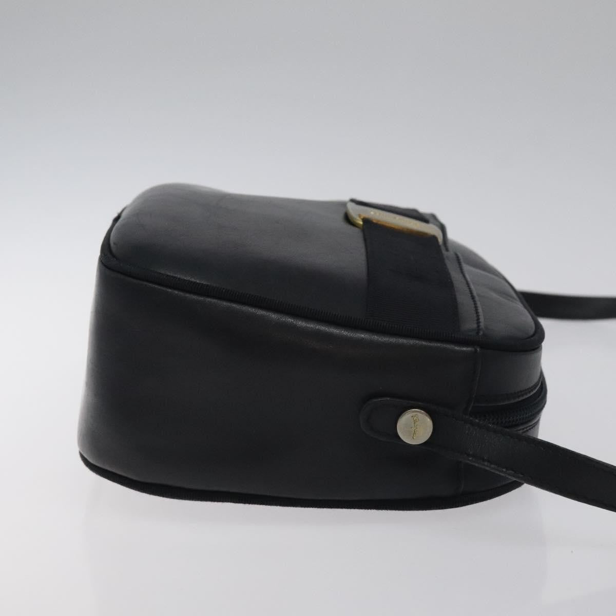 Salvatore Ferragamo Vala Shoulder Bag Leather Navy Leather Shoulder Bag Bag (Authentic Pre-Loved)