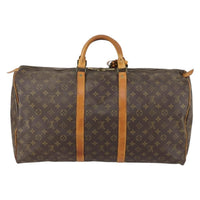 Louis Vuitton Keepall Bag Monogram Canvas Brown Canvas Travel Bag Bag (Authentic Pre-Loved)