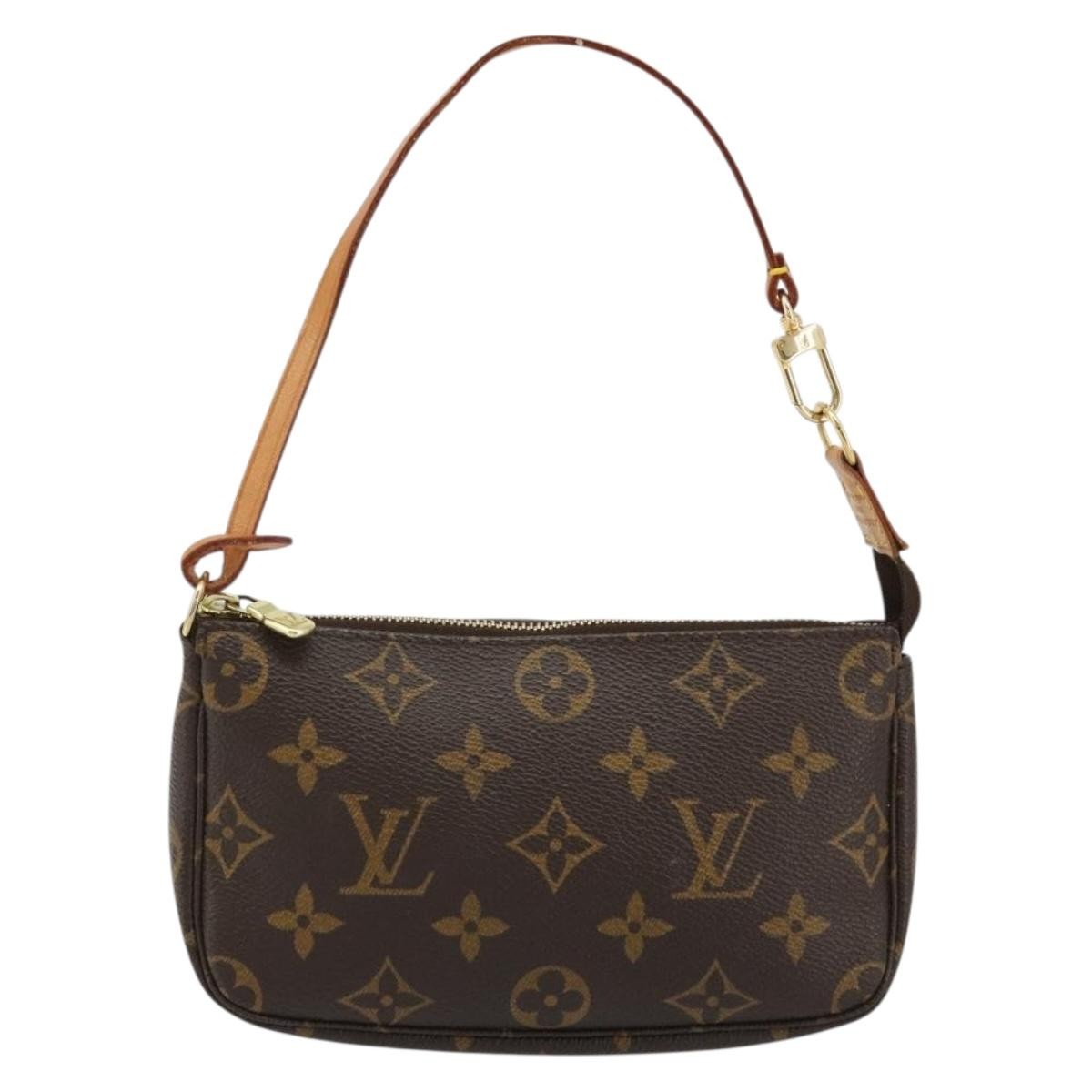 Louis Vuitton Mini Pochette Accessoires Canvas Brown Canvas Clutche & Pouche Bag (Pre-Loved)
