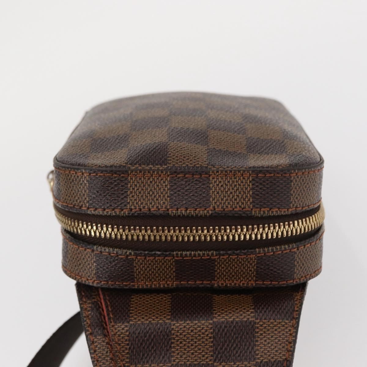Louis Vuitton Geronimos Waist Bag Damier Brown Canvas Shoulder Bag Bag (Authentic Pre-Loved)