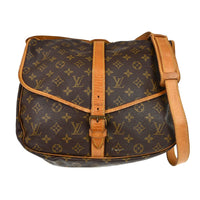 Louis Vuitton Louis Vuitton Saumur Handbag Monogram Canvas Brown Canvas Shoulder Bag Bag (Authentic Pre-Loved)