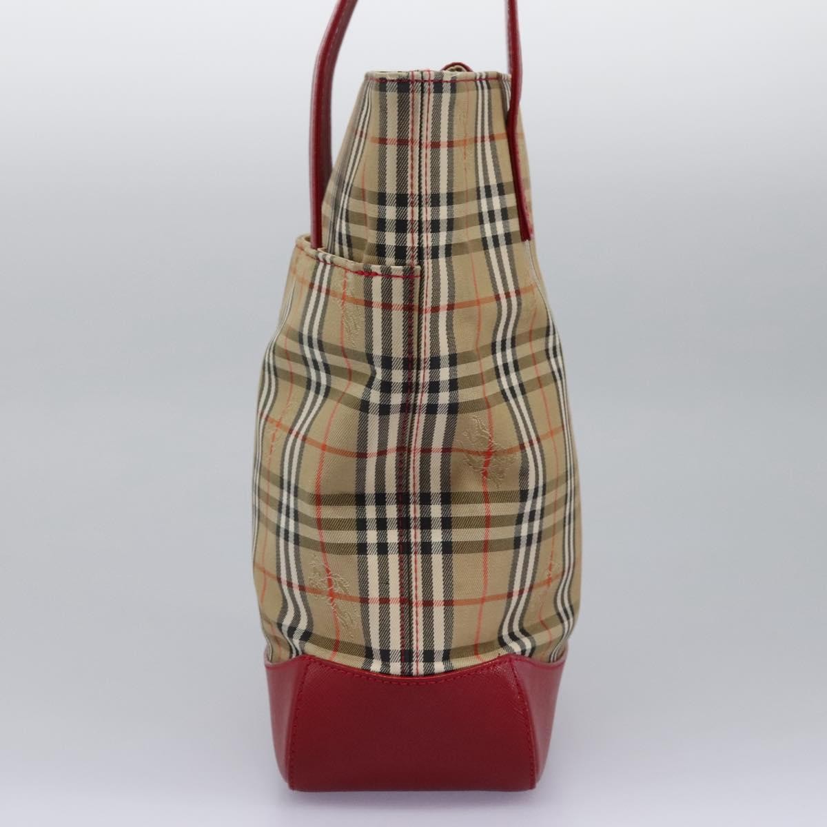 Burberry Nova Check Tote Canvas Check Pattern Beige Canvas Tote Bag Bag (Authentic Pre-Loved)