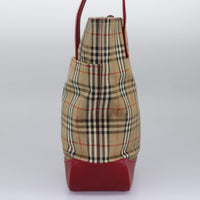 Burberry Nova Check Tote Canvas Check Pattern Beige Canvas Tote Bag Bag (Authentic Pre-Loved)