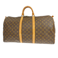 Louis Vuitton Keepall Bag Monogram Canvas Brown Canvas Travel Bag Bag (Pre-Loved)