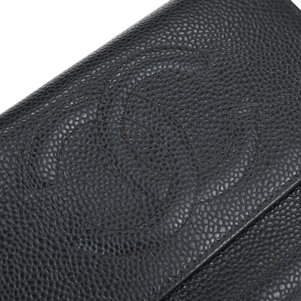 Chanel Timeless Cc French Wallet Caviar Black Calfskin Wallets Accessory (Authentic Pre-Loved)