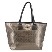 Salvatore Ferragamo Gancini Tote Patent Leather Gold Patent_Leather Tote Bag Bag (Authentic Pre-Loved)