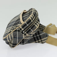 Burberry Waist Bag Vintage Check Canvas Blue Canvas Shoulder Bag Bag (Authentic Pre-Loved)