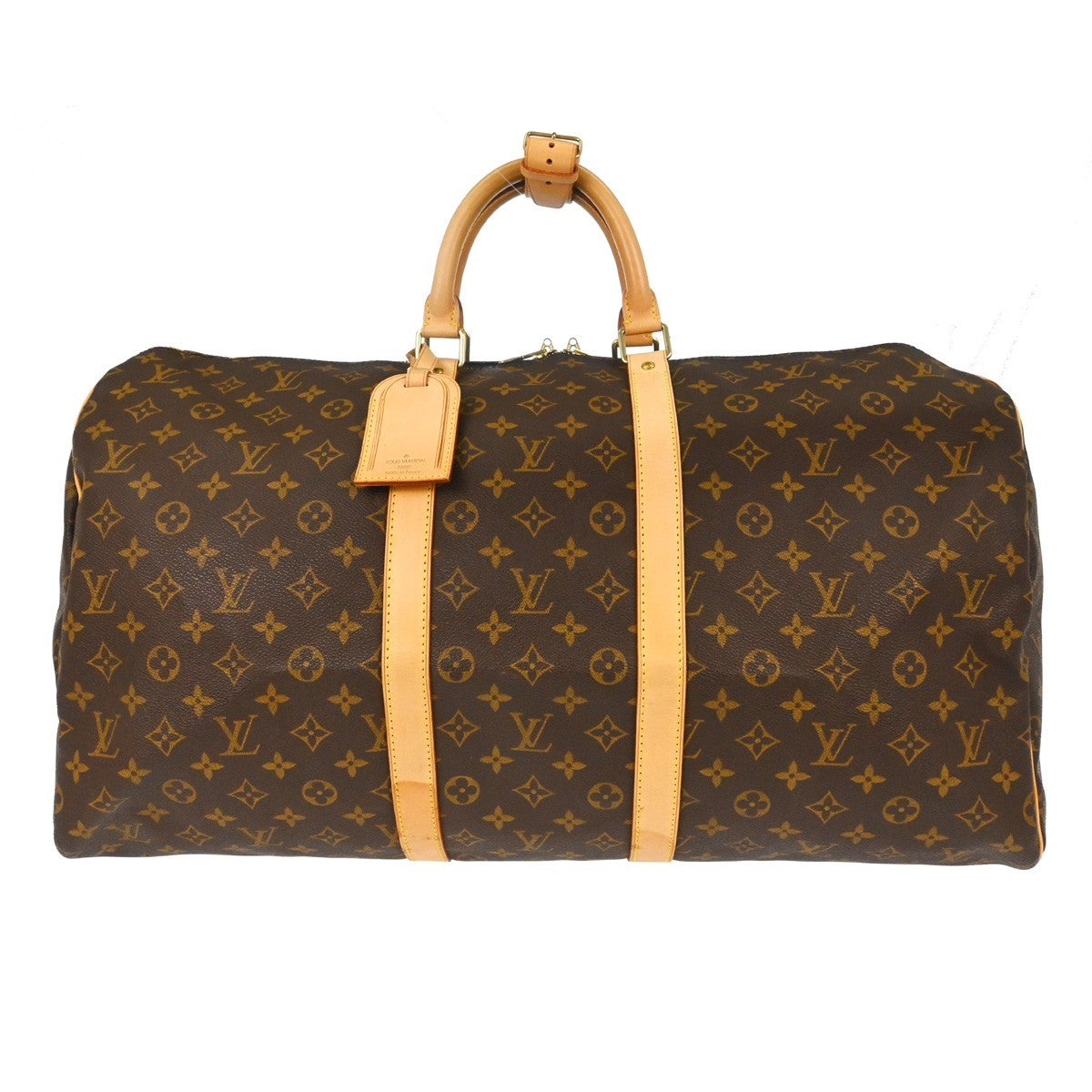 Louis Vuitton Keepall Bag Monogram Canvas Brown Canvas Travel Bag Bag (Pre-Loved)