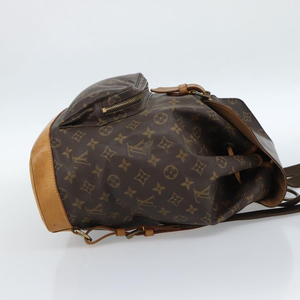 Louis Vuitton Vintage Montsouris Backpack Monogram Canvas Brown Canvas Backpack Bag (Pre-Loved)