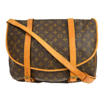 Louis Vuitton Louis Vuitton Saumur Handbag Monogram Canvas Brown Canvas Shoulder Bag Bag (Pre-Loved)