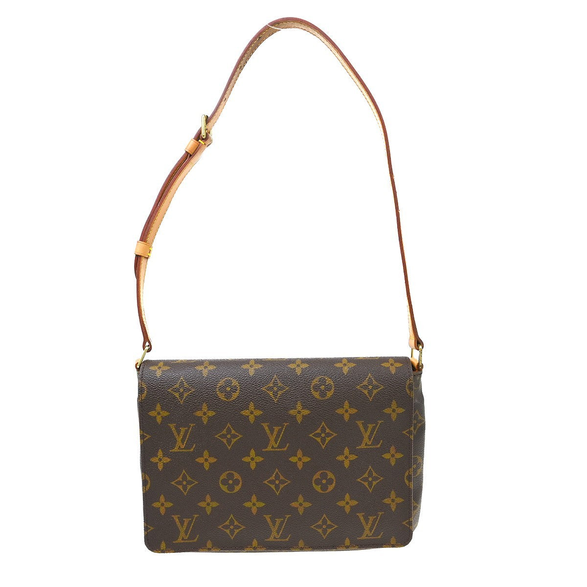 Louis Vuitton Musette Tango Handbag Monogram Canvas Brown Canvas Shoulder Bag Bag (Authentic Pre-Loved)