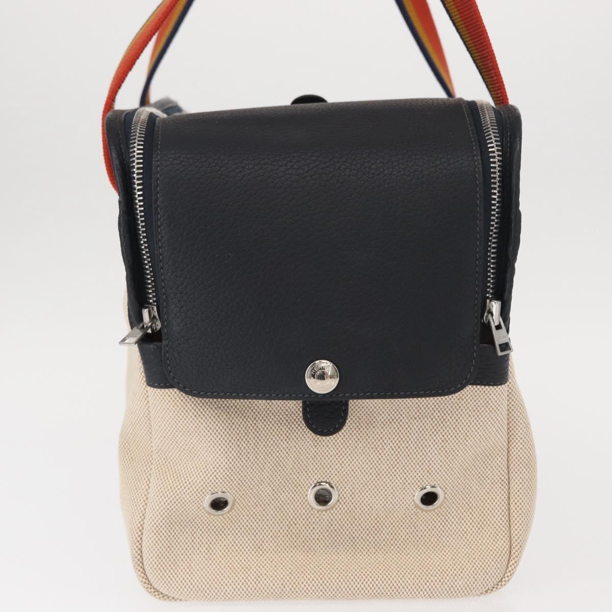 Hermes Sac De Transport Pour Chiens Pet Dog Carrier Toile With Leather Beige Canvas Shoulder Bag Bag (Authentic Pre-Loved)