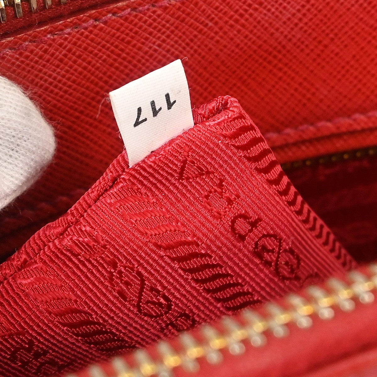 Prada Gardener's Tote Saffiano Leather Red Leather Tote Bag Bag (Authentic Pre-Loved)