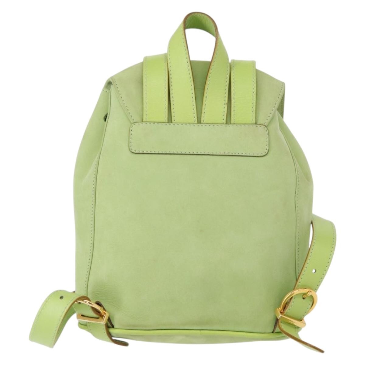 Salvatore Ferragamo Gancini Backpack Suede Green Suede Backpack Bag (Authentic Pre-Loved)