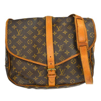 Louis Vuitton Louis Vuitton Saumur Handbag Monogram Canvas Brown Canvas Shoulder Bag Bag (Pre-Loved)