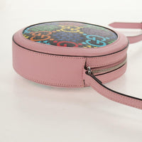 Gucci Round Shoulder Bag Psychedelic Print Gg Coated Canvas Multicolour Canvas Shoulder Bag Bag (Authentic Pre-Loved)