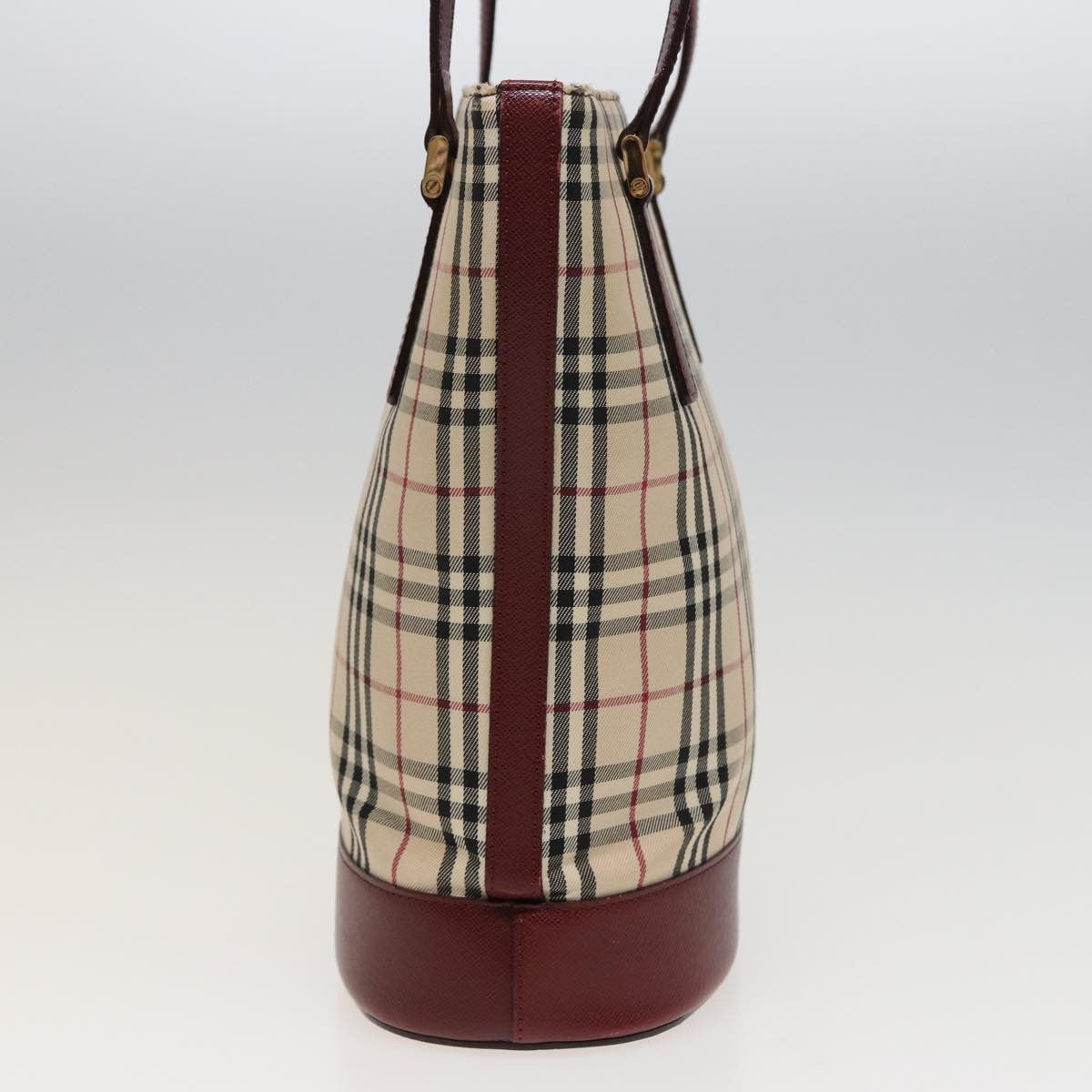 Burberry Nova Check Tote Canvas And Leather Beige Canvas Tote Bag Bag (Pre-Loved)