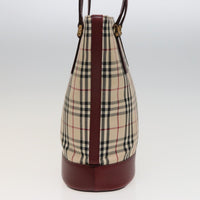 Burberry Nova Check Tote Canvas And Leather Beige Canvas Tote Bag Bag (Pre-Loved)