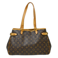 Louis Vuitton Batignolles Handbag Monogram Canvas Brown Canvas Shoulder Bag Bag (Authentic Pre-Loved)