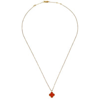 Van Cleef & Arpels Van Cleef & Arpels Sweet Alhambra Carnelian 18K Yellow Gold Pendant Necklace (Authentic Pre-Loved)