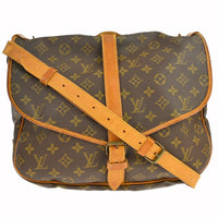 Louis Vuitton Louis Vuitton Saumur Handbag Monogram Canvas Brown Canvas Shoulder Bag Bag (Pre-Loved)