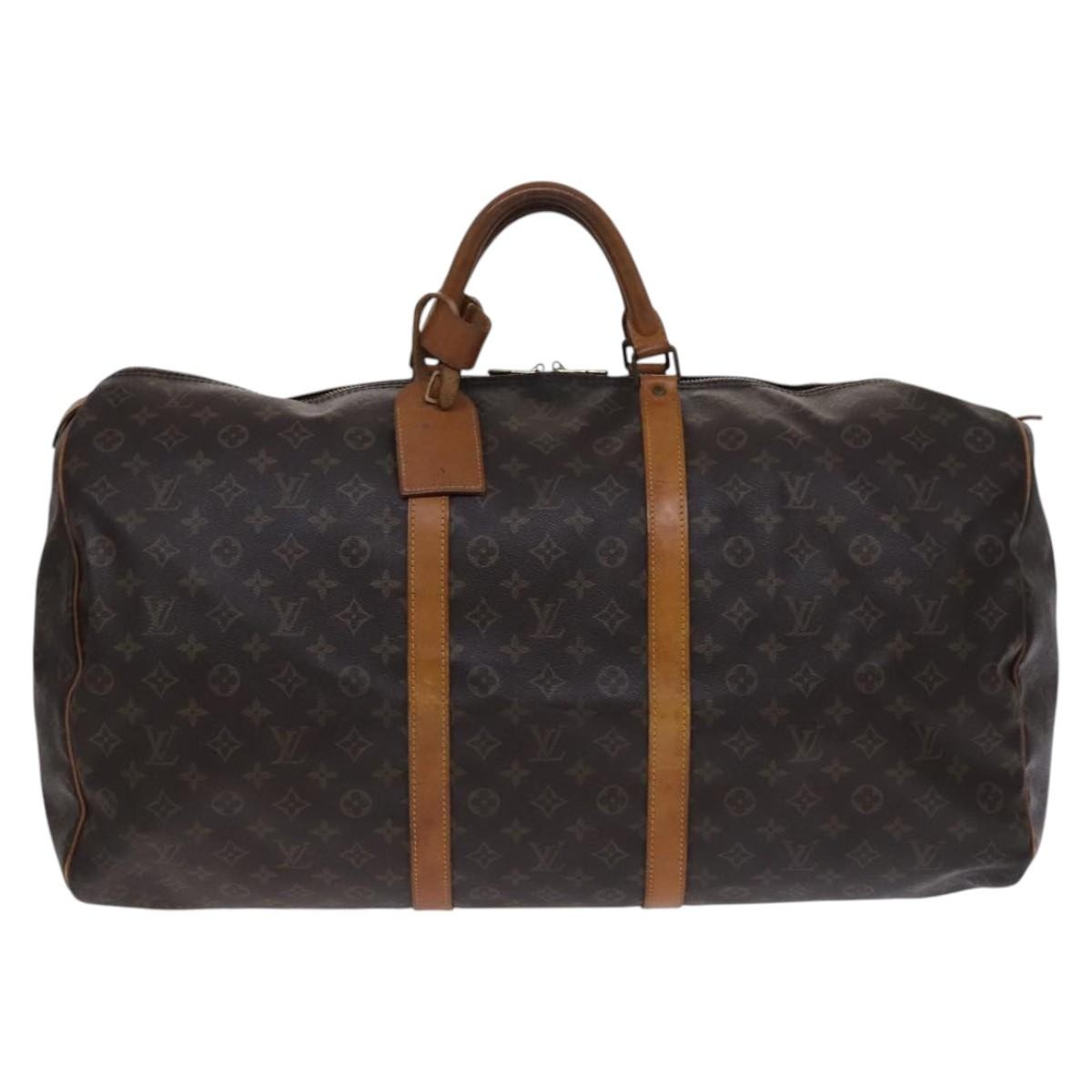 Louis Vuitton Keepall Bag Monogram Canvas Brown Canvas Travel Bag Bag (Pre-Loved)