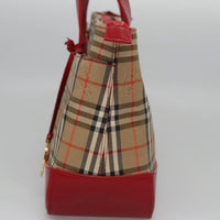 Burberry Nova Check Handbag Nova Check Canvas And Leather Beige Canvas Handbag (Authentic Pre-Loved)