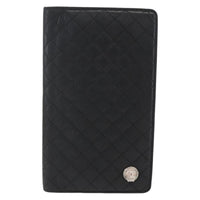 Chanel Vintage Cc Bifold Wallet Leather Black Leather Wallets Accessory (Pre-Loved)