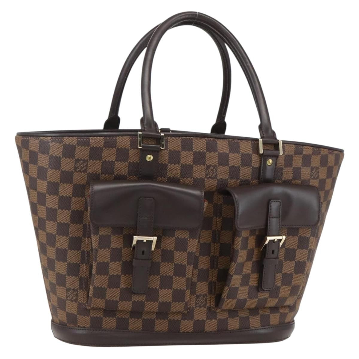 Louis Vuitton Manosque Handbag Damier Brown Canvas Tote Bag Bag (Authentic Pre-Loved)