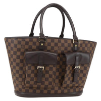 Louis Vuitton Manosque Handbag Damier Brown Canvas Tote Bag Bag (Authentic Pre-Loved)