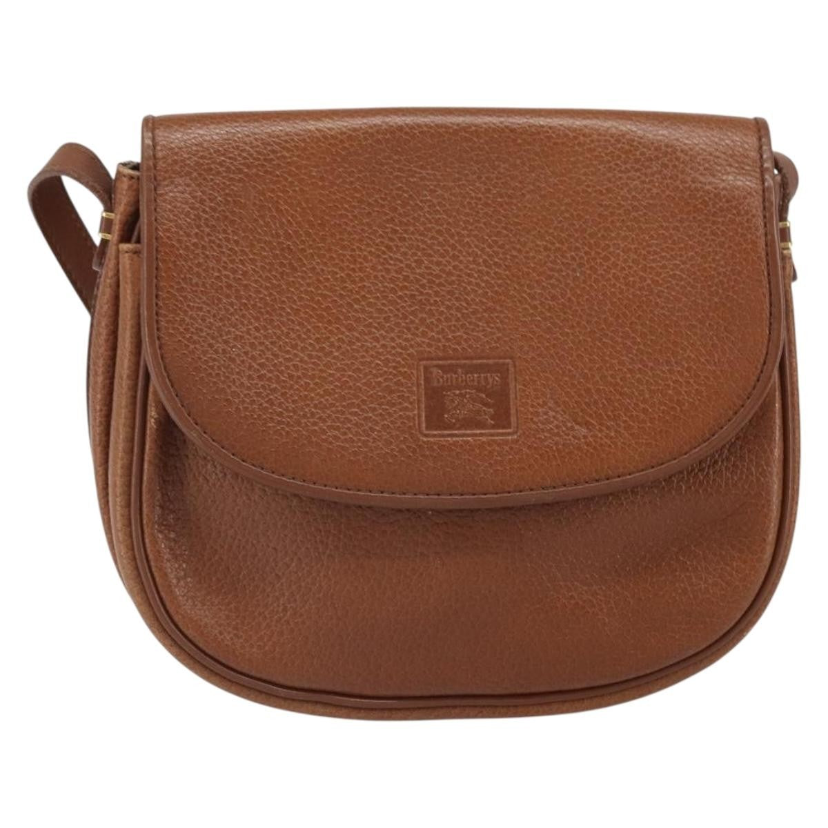 Burberry Vintage Shoulder Bag Leather Brown Leather Shoulder Bag Bag (Authentic Pre-Loved)