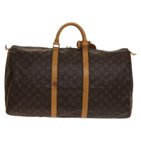 Louis Vuitton Keepall Bag Monogram Canvas Brown Canvas Travel Bag Bag (Pre-Loved)