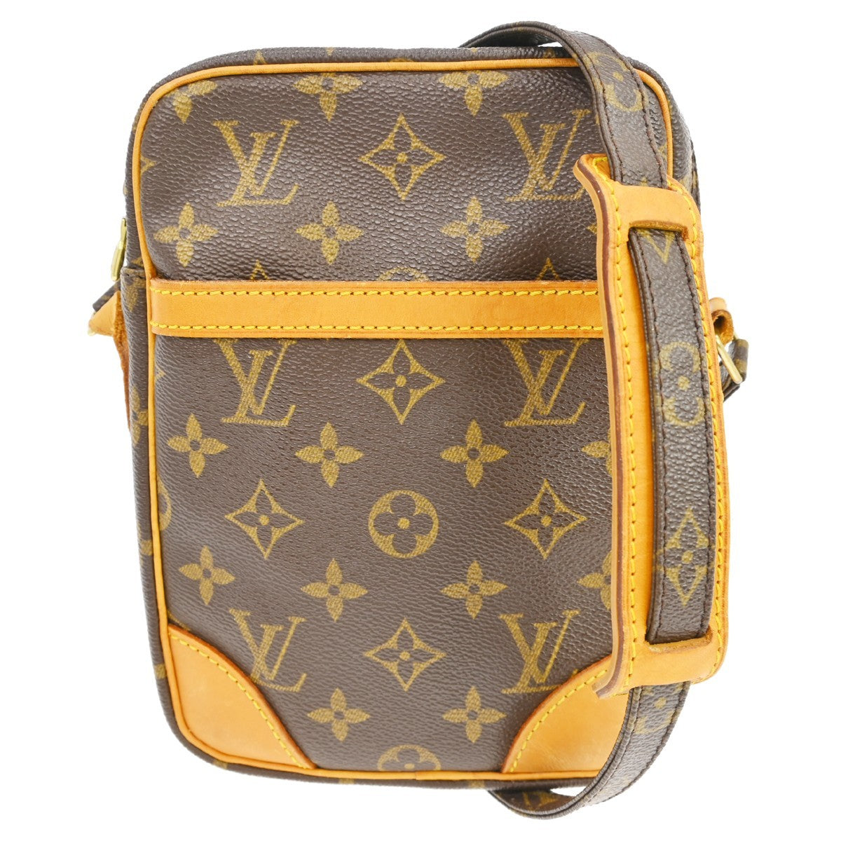 Louis Vuitton Danube Handbag Monogram Canvas Brown Canvas Shoulder Bag Bag (Authentic Pre-Loved)