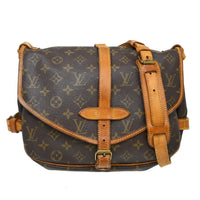 Louis Vuitton Louis Vuitton Saumur Handbag Monogram Canvas Brown Canvas Shoulder Bag Bag (Authentic Pre-Loved)