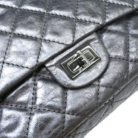Chanel Reissue 2.55 Flap Bag Metallic Leather Silver Calfskin Handbag (Pre-Loved)