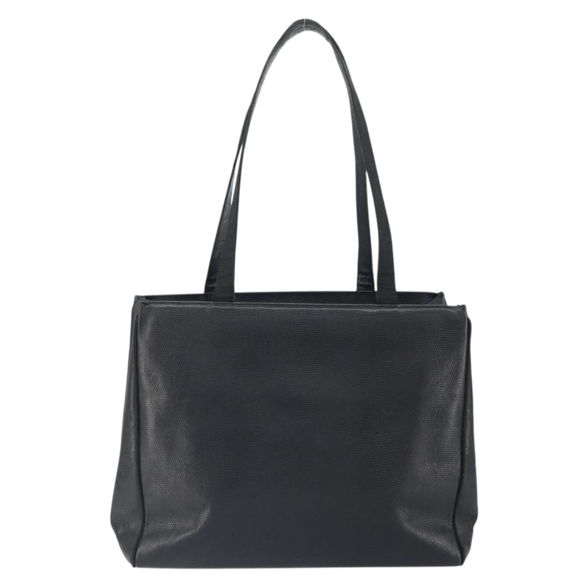 Salvatore Ferragamo Vala Tote Leather Black Leather Shoulder Bag Bag (Authentic Pre-Loved)