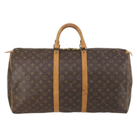 Louis Vuitton Keepall Bag Monogram Canvas Brown Canvas Travel Bag Bag (Authentic Pre-Loved)