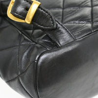 Chanel Duma Drawstring Backpack Quilted Leather Black Leather Backpack Bag (Authentic Pre-Loved)