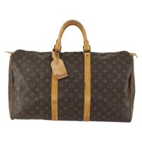 Louis Vuitton Keepall Bag Monogram Canvas Brown Canvas Travel Bag Bag (Pre-Loved)