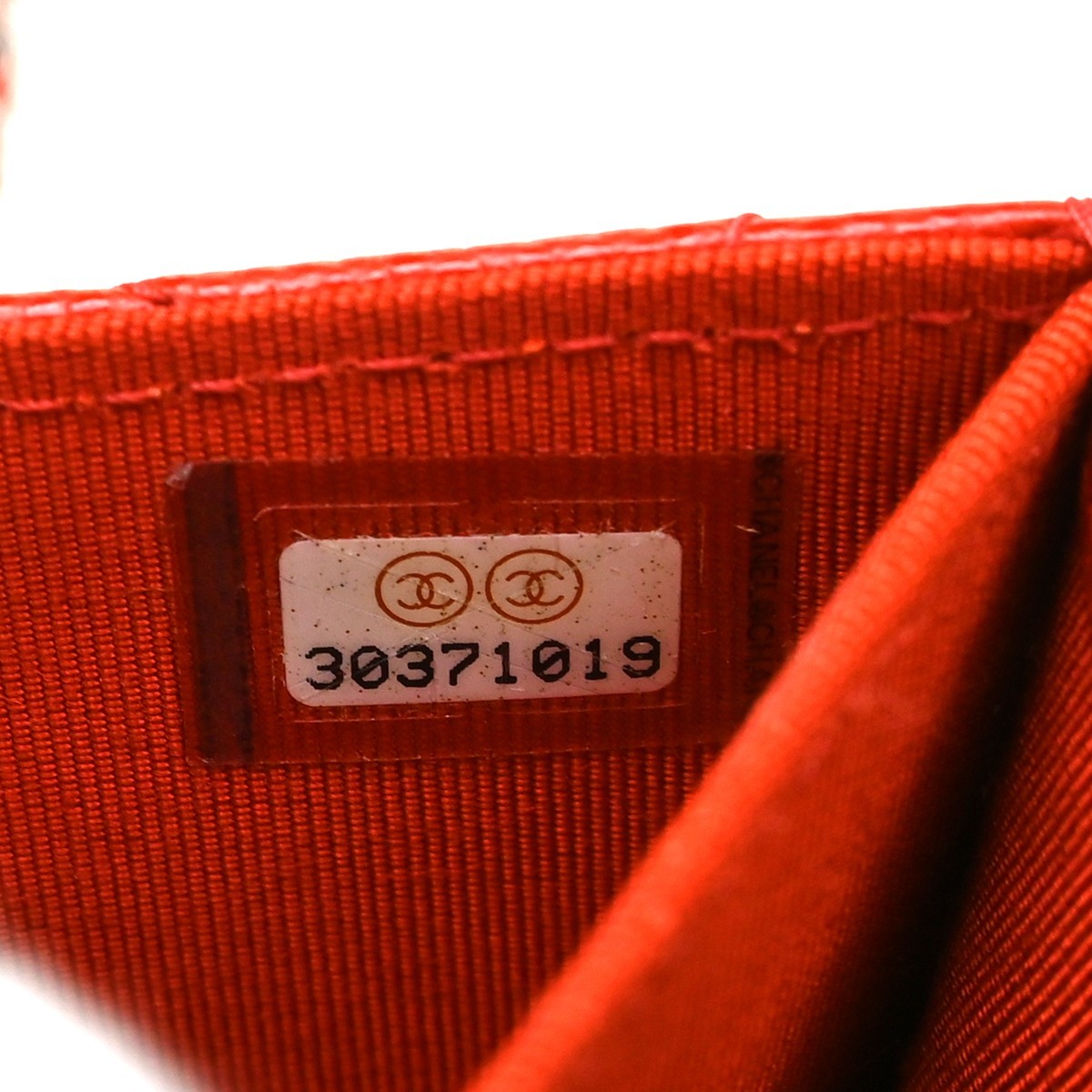 Chanel Vintage Cc Mini Chain Shoulder Bag Leather Red Calfskin Crossbody Bag Bag (Pre-Loved)
