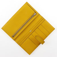Hermes Bearn Wallet Epsom Yellow Leather Wallets Accessory (Authentic Pre-Loved)