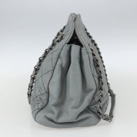 Chanel Just Mademoiselle Bag Quilted Leather Gray Leather Shoulder Bag Bag (Authentic Pre-Loved)